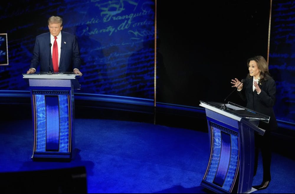 Republican nominee Donald Trump and Democratic nominee Kamala Harris face off at their Sept. 10 debate.