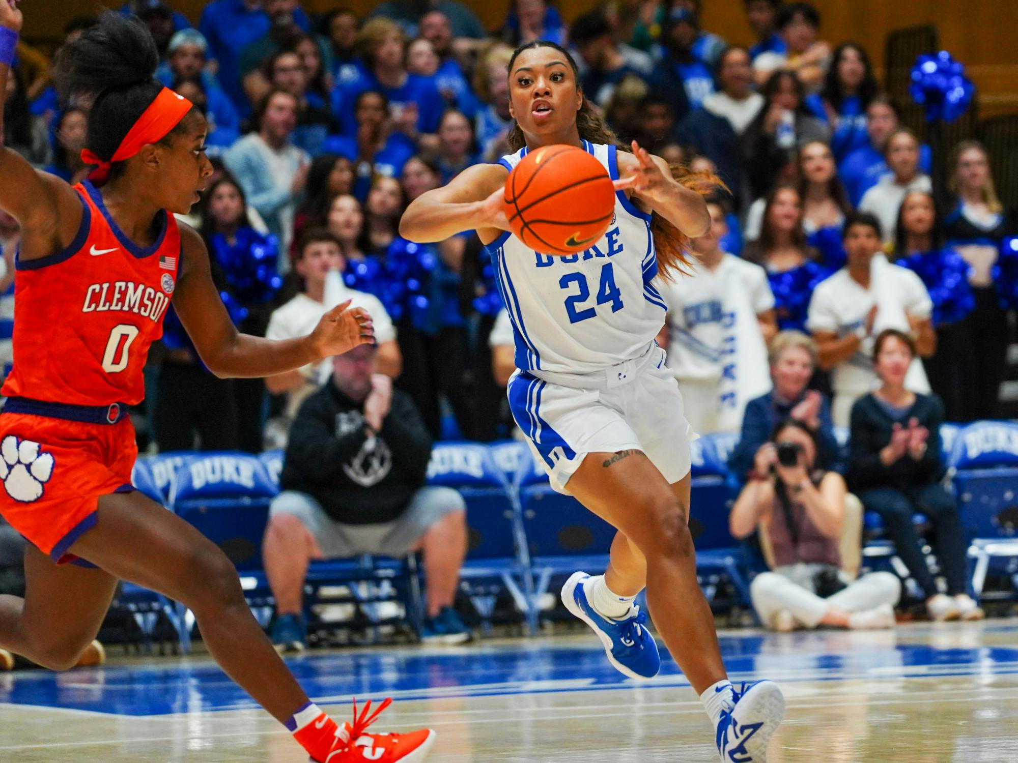 'A little more fire' Balanced second half wears down Clemson in Duke