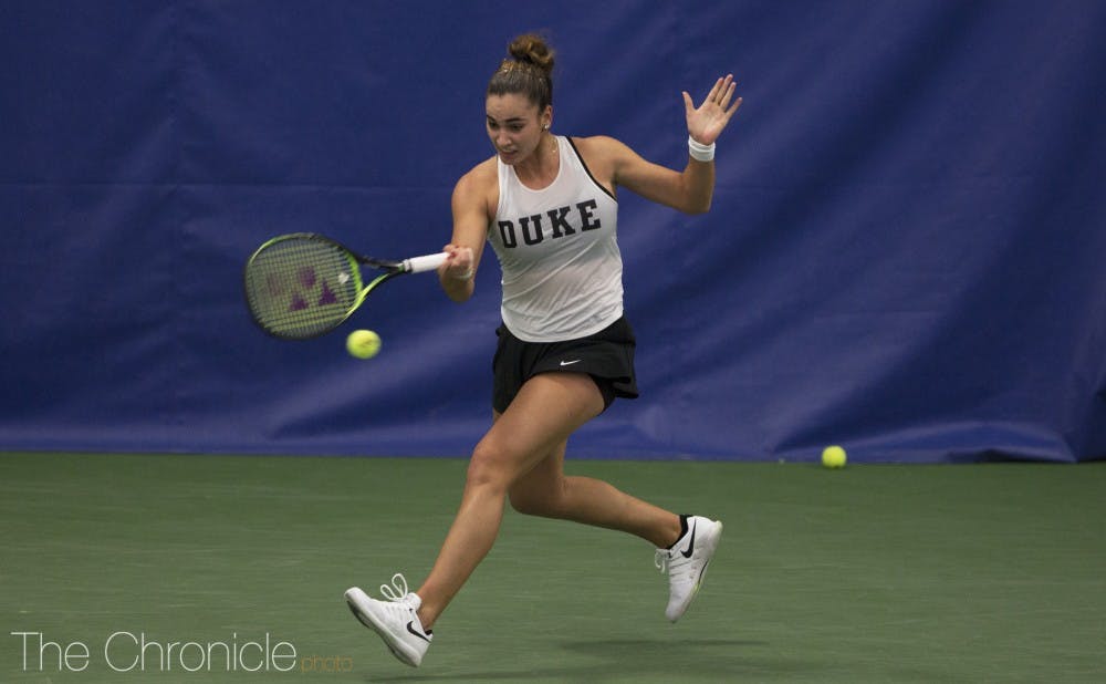 <p>Maria Mateas has been strong in her freshman season.</p>