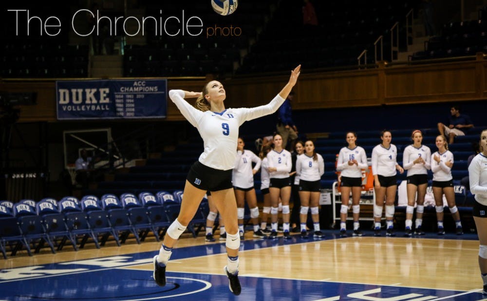 Freshman setter Cindy Marina and the Blue Devils have won six straight games.&nbsp;