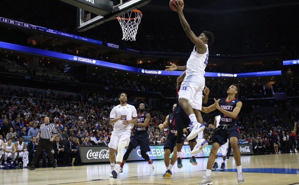 Swingman Justise Winslow made two of the biggest plays of the game in Duke's NCAA tournament opener Friday night.