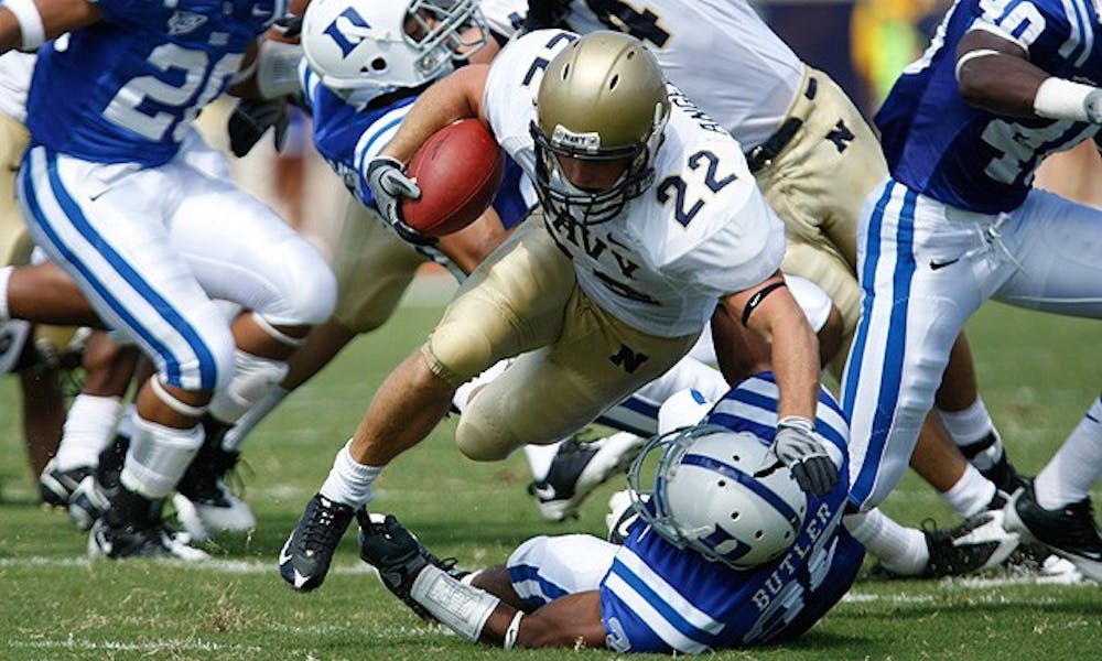 Even though the Blue Devils beat the Midshipmen 41-31 during their last meeting in 2008, Duke gave up 207 rushing yards and let Navy pick up 4.5 yards per carry.