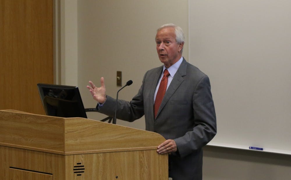 <p>President Richard&nbsp;Brodhead explained that the undergraduate degree program at DKU could be a&nbsp;valuable addition to China's educational system.</p>