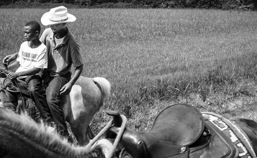 "Father and Son," (Cecilia, LA) 2015. "Louisiana Trail Riders" is on display at the Center for Documentary Studies until Sept. 22. 