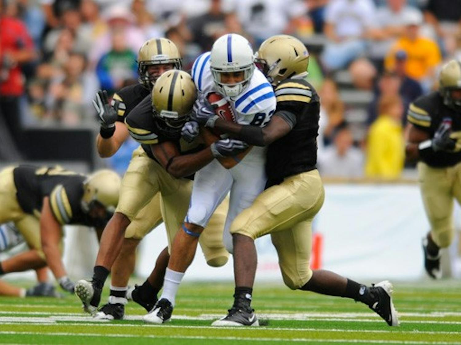 Last year, Duke beat Army 35-19 in West Point. Saturday at 3 p.m. in Wallace Wade, the Blue Devils will try to take down the Golden Knights again.