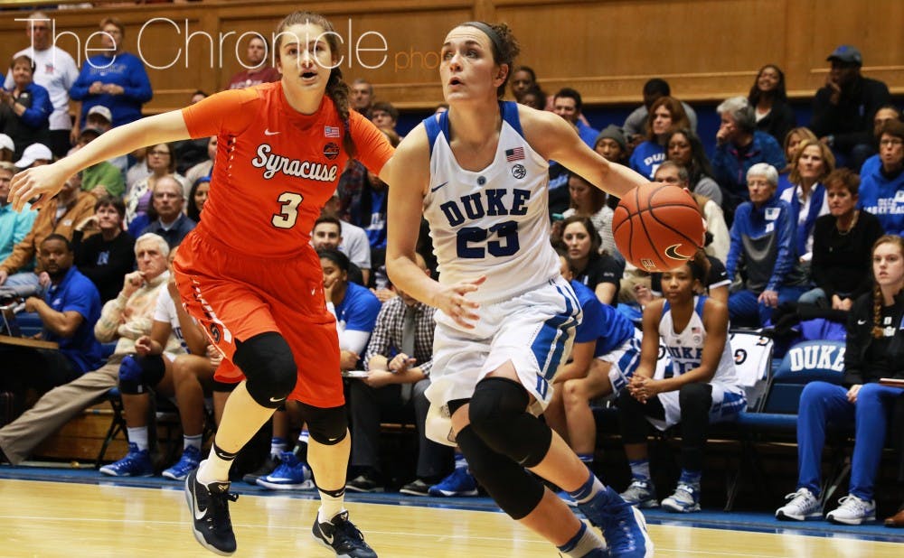 <p>Rebecca Greenwell is averaging nearly&nbsp;18 points in her last four games and has been a catalyst for Duke's five-game winning streak.</p>