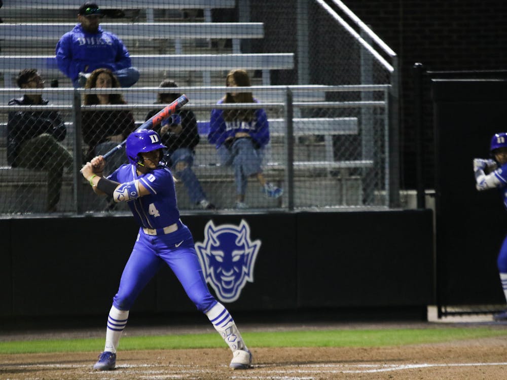Sophomore Ana Gold waits at bat in Duke's March 21 victory against Liberty.