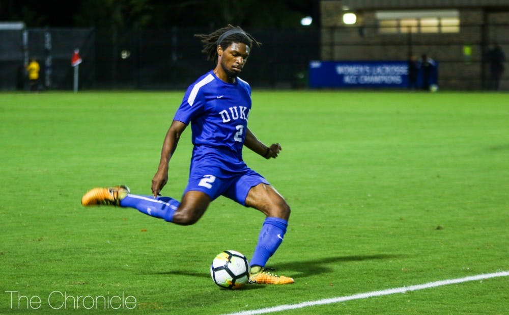 <p>Senior Carter Manley is part of a back line that will have to make adjustments while Matthias Frick is sidelined due to his third red card of the season.</p>