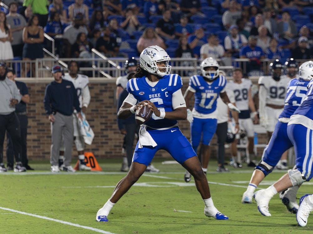 Maalik Murphy has thrown for 801 yards through three games for the Blue Devils. 