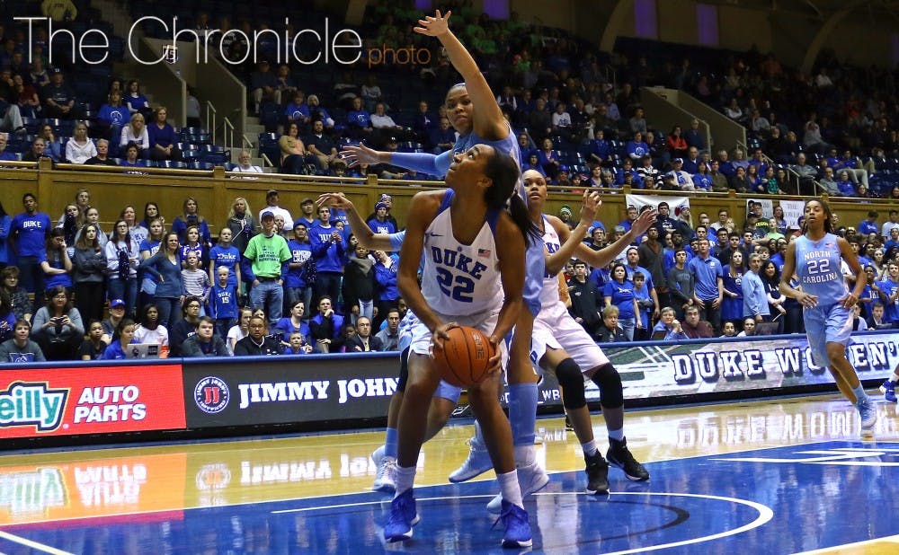 Junior Oderah Chidom is just one of two remaining healthy upperclassmen for the Blue Devils, and has had to become more of a vocal leader on the court.