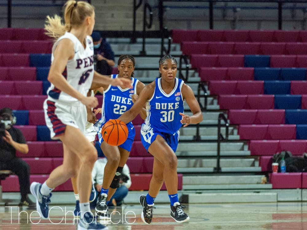 Freshman Shayeann Day-Wilson recorded her fifth-straight game of over 10 points against Penn.