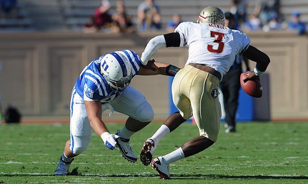 E.J. Manuel threw for three passes of 50-plus yards Saturday, totalling 202 total yards before half time.