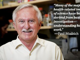 For the second time in four years, a Duke professor in biochemistry was awarded the Nobel Prize in Chemistry.