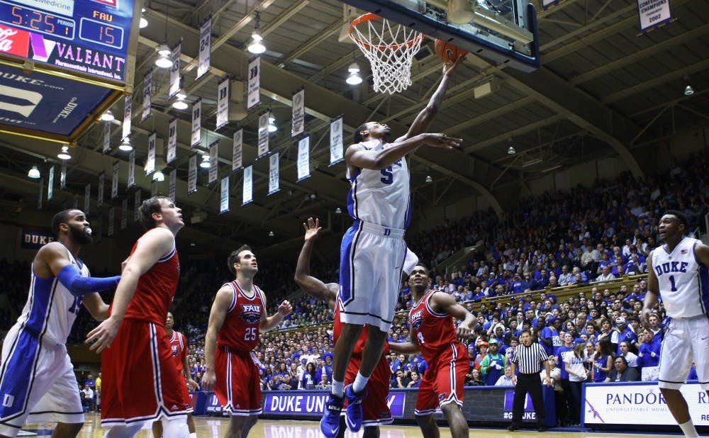 Redshirt sophomore Rodney Hood scored 28 points in 21 minutes as the Blue Devils ran past Florida Atlantic.