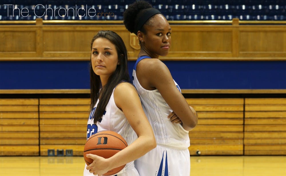 <p>Redshirt sophomore Rebecca Greenwell and sophomore Azurá Stevens will lead the Blue Devil offense this season as it looks to speed up the pace after slowing things down a year ago.</p>