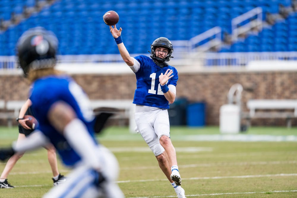 Graduate student Gunnar Holmberg is set to lead the Blue Devils' offense after appearing in just seven games prior to the 2021 season.