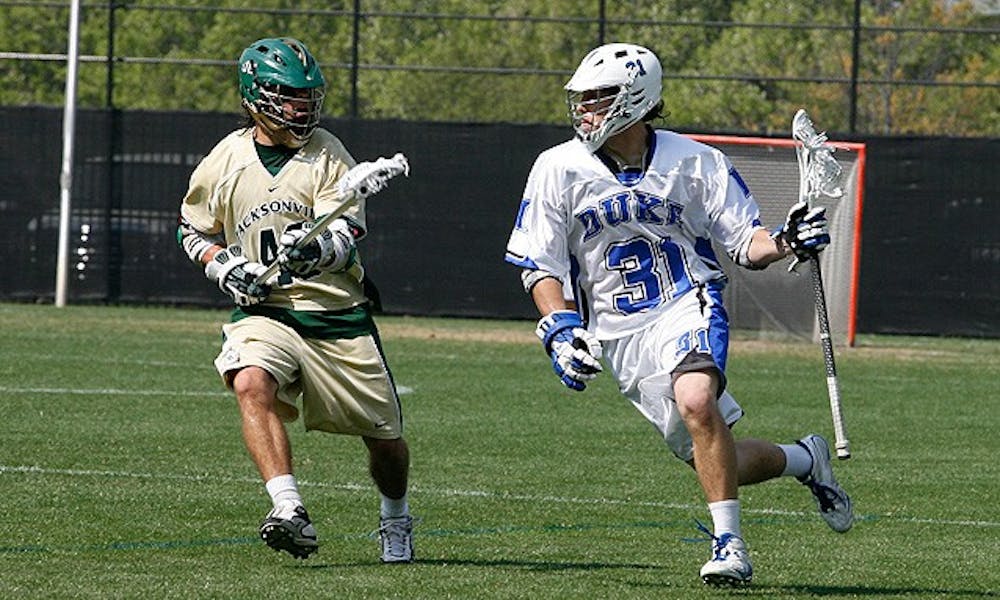 Senior Sam Payton struggled on faceoffs, but it didn’t matter as the Blue Devils cruised 16-7 Sunday.