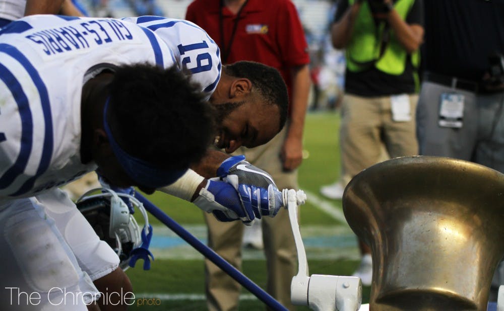 <p>Duke hopes to secure the Victory Bell for the third consecutive season.</p>