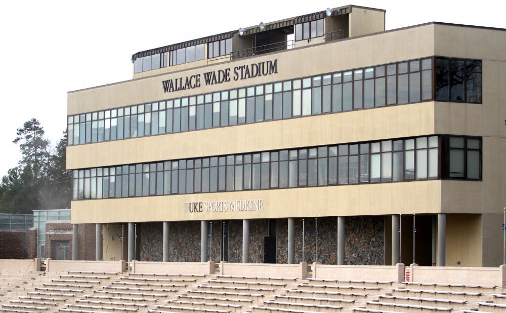 Construction workers began to tear down the Finch-Yeager Building at Wallace Wade Stadium Monday morning.