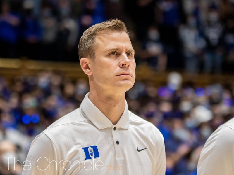 Coach Jon Scheyer and Grayson Allen