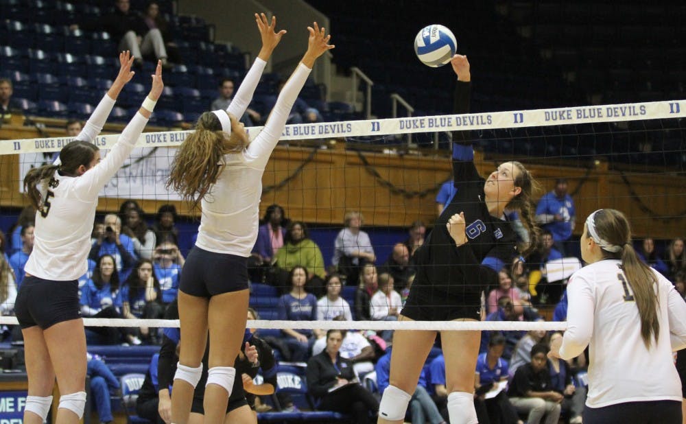 <p>Junior Alyse Whitaker is one of several Blue Devils who will get the chance to play close to home this weekend.</p>