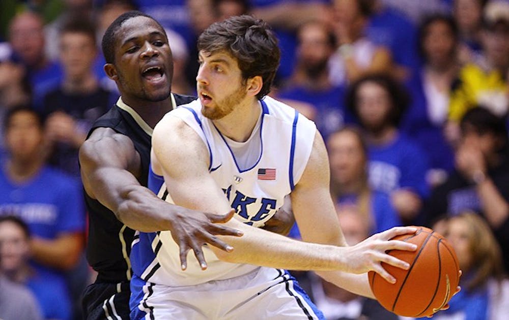 With 17 of his 22 points in the first half, Ryan Kelly keyed Duke's hot shooting performance.