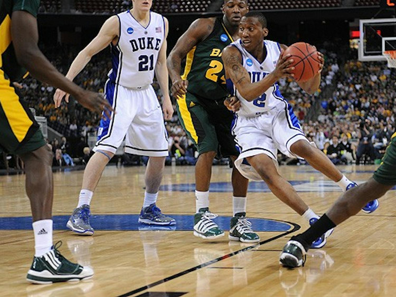 Junior Nolan Smith was able to penetrate the Baylor zone over and over, and that incisiveness created space for him and his perimeter-oriented teammates to either drive in or pull the trigger from outside.
