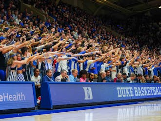 The Cameron Crazies cheer on the Blue Devils in their season opener against Dartmouth. 