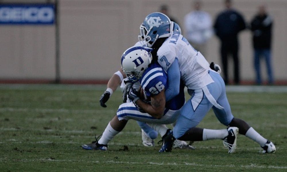 North Carolina held Duke to 275 offensive yards, and the Blue Devils only converted on third down four times.
