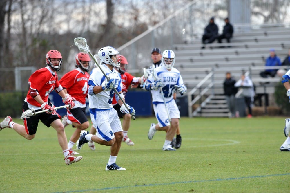 CJ Costabile and the Blue Devil midfielders scored just one goal against the Fighting Irish after recording 11 in the team’s opener.