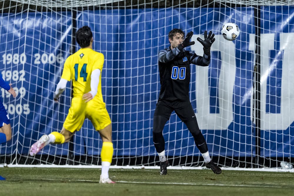 Senior goalkeeper Eliot Hamill is leading the ACC with a .803 save percentage. 