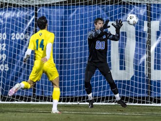 Senior goalkeeper Eliot Hamill is leading the ACC with a .803 save percentage. 