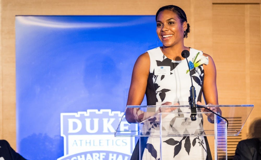 Lindsey Harding was inducted into the Duke Athletics Hall of Fame in 2018.