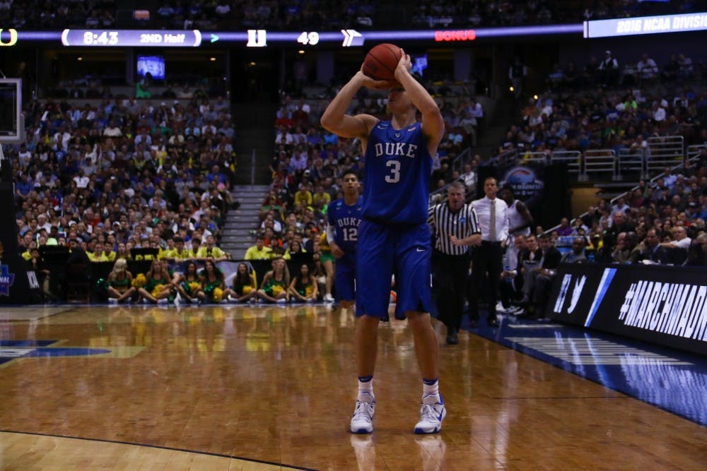 Grayson Allen hit two of his six attempts from beyond the arc and was not able to consistently get to the free-throw line in the second half to help keep Duke within striking distance.