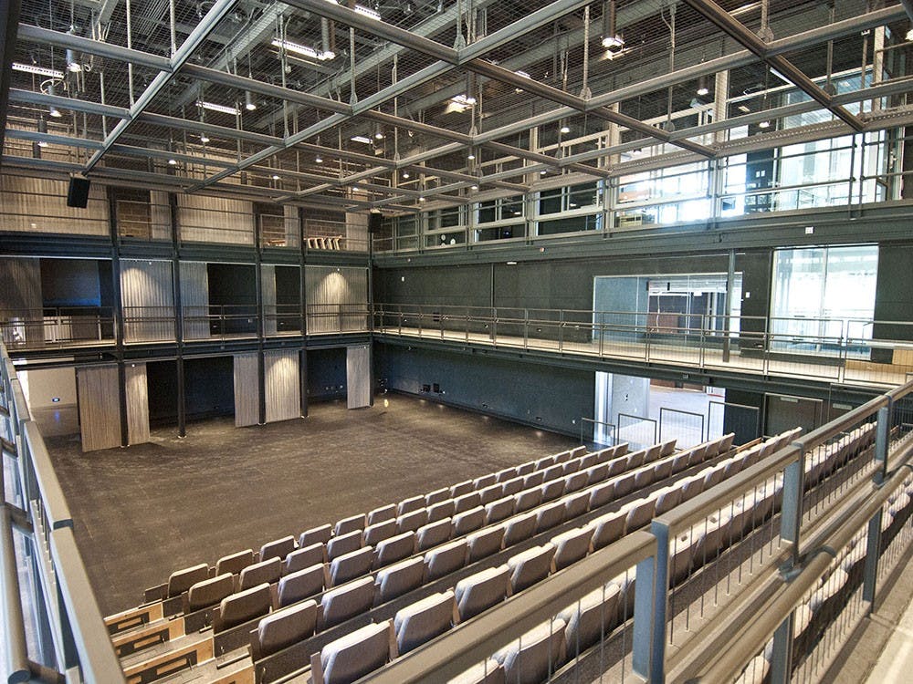 The Rubenstein Arts Center’s von der Heyden Studio Theater, where Hoof ‘n’ Horn performed “Cabaret” in Fall 2019. Hoof ‘n’ Horn is one of many student performance groups whose spring programming has been canceled due to the coronavirus pandemic.