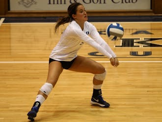 Senior Ali McCurdy moved into first place on the ACC’s all-time digs list as the Blue Devils defeated Boston College and moved up to No. 15 in the nation.
