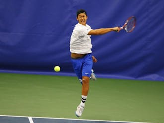Freshman Adrian Chamdani picked up a 6-4, 6-4 win Sunday, but the Blue Devils could not escape an early hole as Duke fell to San Diego in the ITA Kick-Off Weekend championship match.