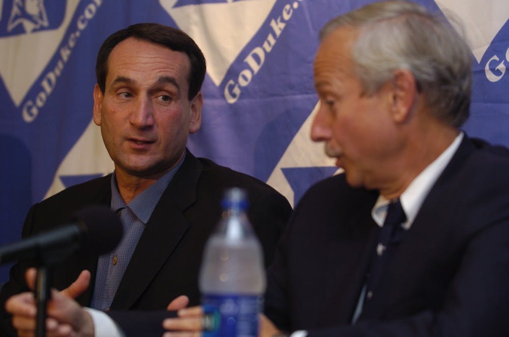 <p>In 2004, Duke head coach Mike&nbsp;Krzyzewski flirted with becoming the head coach of the Los Angeles Lakers.</p>