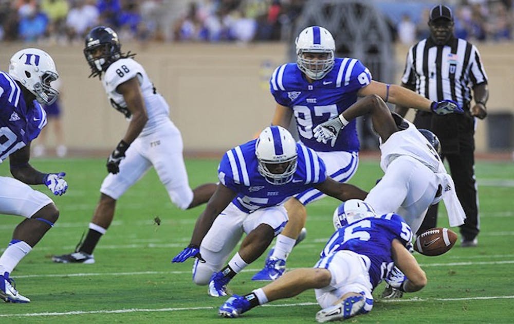 After registering nine tackles in Duke’s season opener, sophomore lineback C.J. France will look to stop Stanford’s physical offense that scored 44 points against Duke last year.