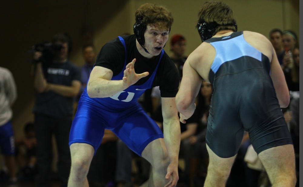 ACC champion Conner Hartmann and four of his teammates will compete at nationals this week in St. Louis.