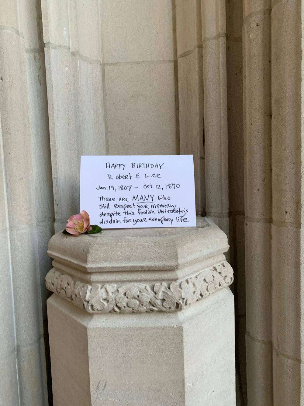 Happy birthday” note to Robert E. Lee found outside of Chapel - The  Chronicle