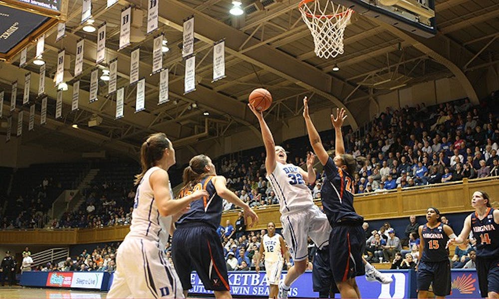 Tricia Liston led a potent Blue Devil offense Monday night in a 77-66 win over Virginia.