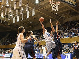 Tricia Liston led a potent Blue Devil offense Monday night in a 77-66 win over Virginia.