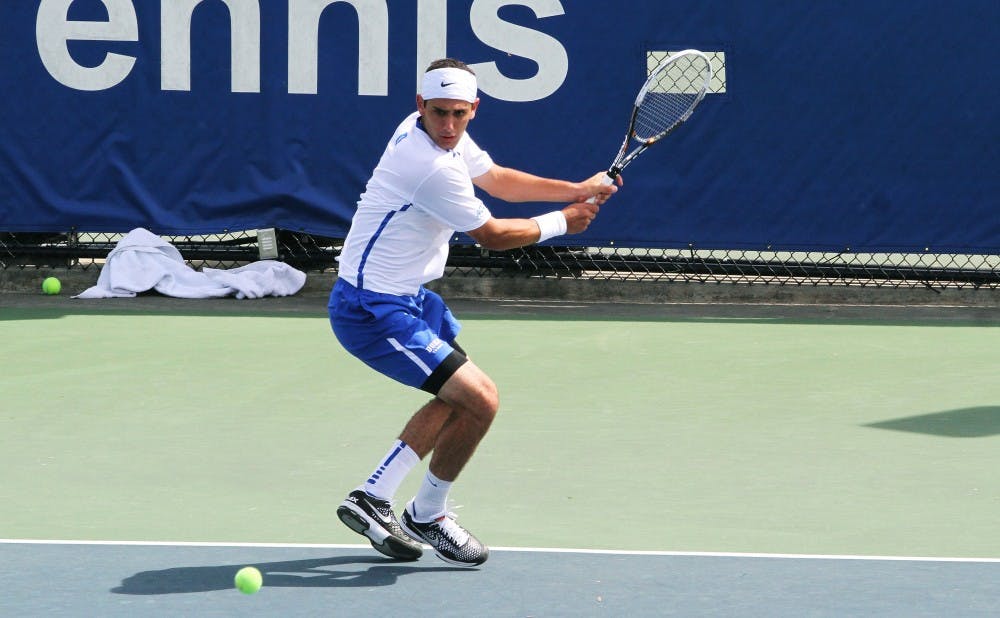 Fred Saba bested North Carolina's Ronnie Schneider on Senior Day as the No. 14 Blue Devils upended the No. 8 Tar Heels.