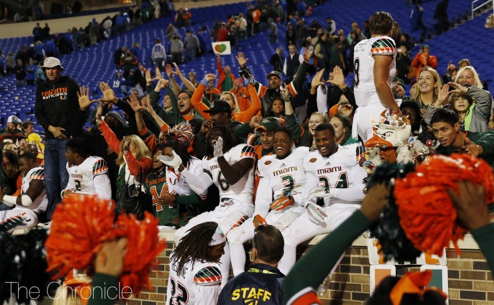 The last time Miami came to Wallace Wade Stadium, the Hurricanes won on a controversial kick return for a touchdown on the last play.