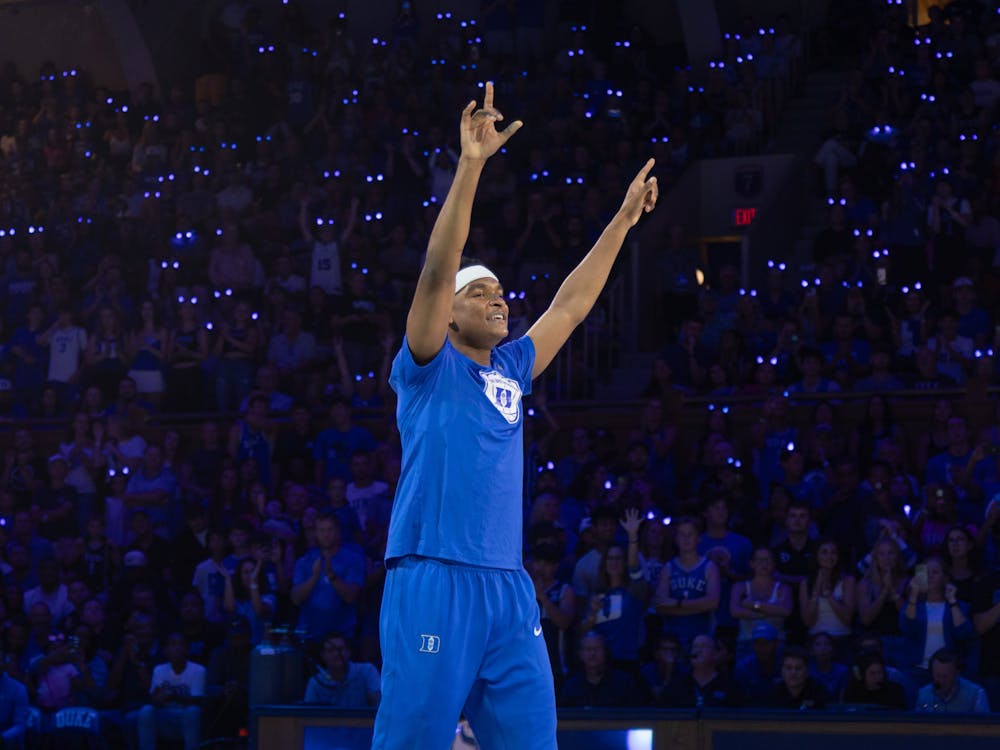 Sophomore Caleb Foster will be a veteran presence on the court for the Blue Devils this season.