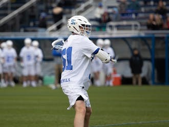 Junior attackman Dyson Williams tallied four goals and two assists against Denver. 