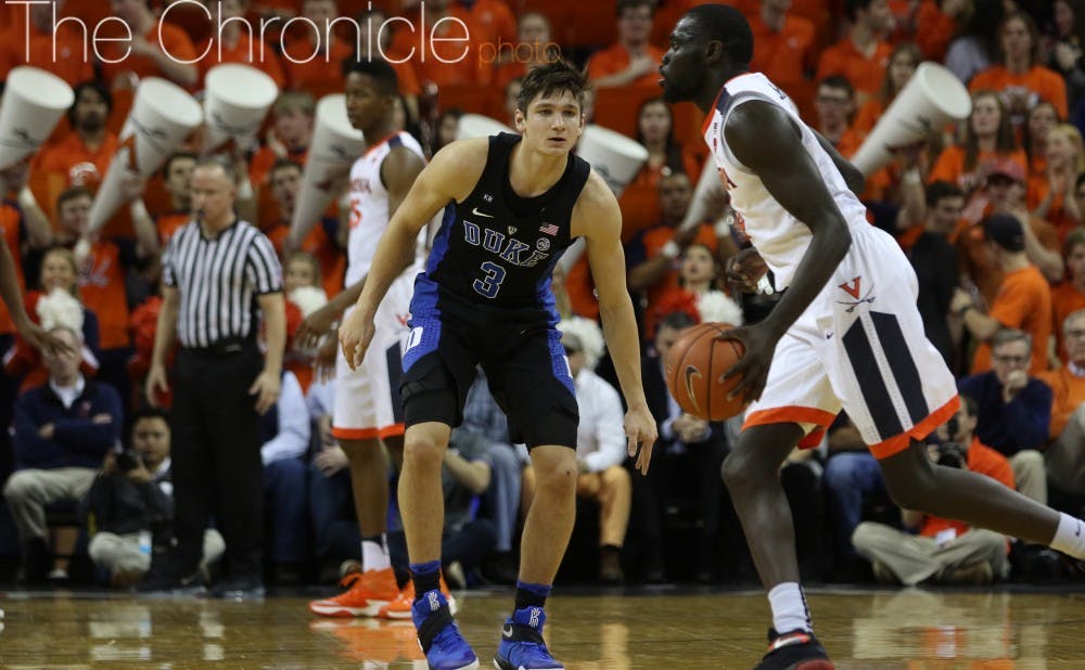 Although he shot just 2-of-10, Grayson Allen played 33 minutes in Duke's most complete defensive performance in several weeks.&nbsp;