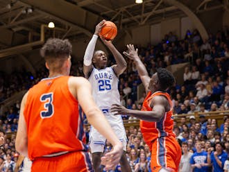 Sophomore forward Mark Mitchell (game-high 16 points) helped Duke to a 15-point halftime lead against the Bison.