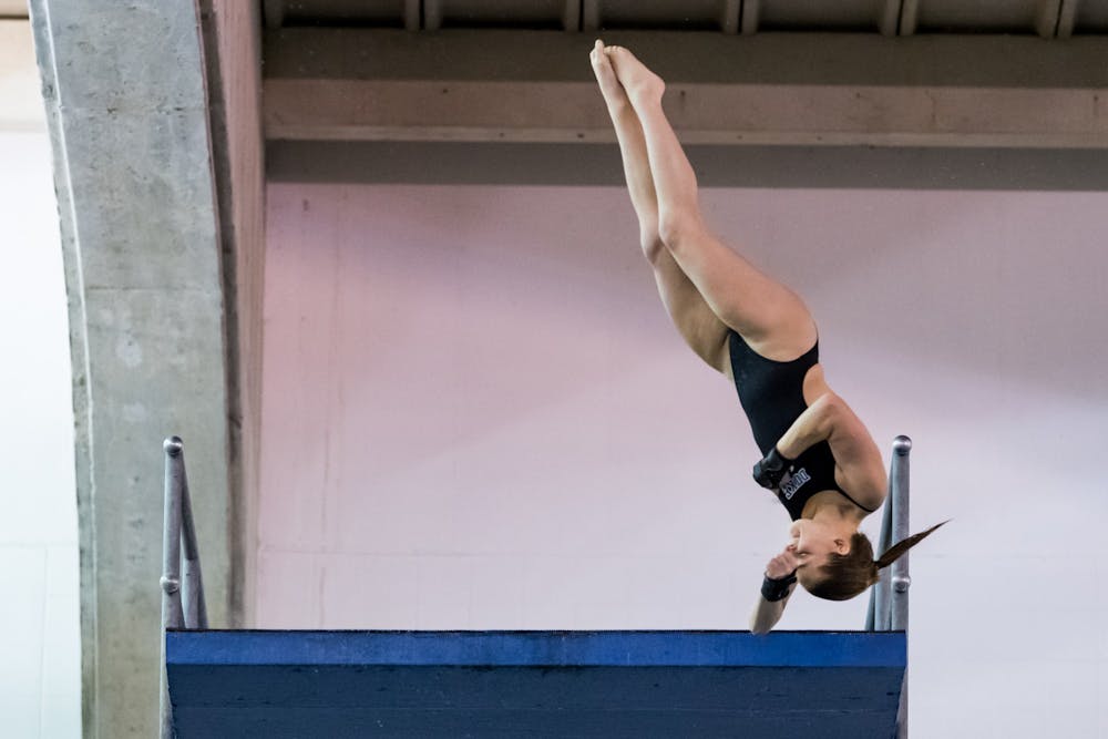 Sophomore Ali Watson took home the silver medal in the diving platform event.